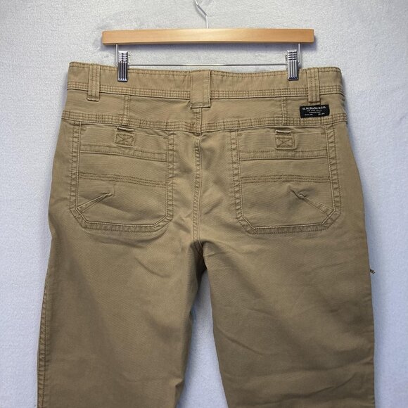 GH Bass & Co Canvas Workwear Pants Mens 36x32 Utility Straight Leg Tan Khaki - Picture 12 of 16